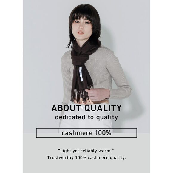 23.dark Brown Cashmere Scarf Large Thick Ladies 4535 - Picture 4 of 9